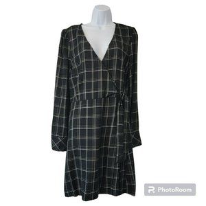 Sanctuary Women's Size 10 Upbeat Faux Wrap Party Dress Black/Red/White NWT